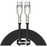 Кабель BASEUS Cafule Metal Data Cable Type-C to Type-C 100W 2м Black (CATJK-D01)