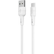 Кабель BOROFONE BX30 Silicone Charging Data Cable for Micro-USB 1м White
