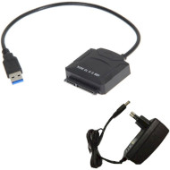 Адаптер USB 3.0 to SATA III (F) 2.5"/3.5" 7+15pin для HDD/SSD 2.5"/3.5" SATA to USB3.0 (S0746)