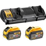 Зарядное устройство 2-слотовое DeWALT XR FlexVolt 10.8/54V 4A + 2 АКБ DCB547 18/54V 9.0/3.0Ah (DCB132X2)