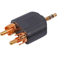 Адаптер CABLEXPERT mini-jack 3.5 мм - 2RCA Black (A-458)