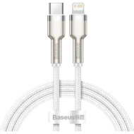 Кабель BASEUS Cafule Metal Data Cable Type-C to Lightning PD 20W 1м White (CATLJK-A02)