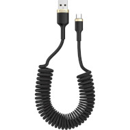 Кабель COLORWAY Spiral USB to Micro-USB 1м Black (CW-CBUM051-BK)