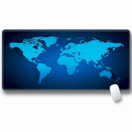 Килимок для миші VOLTRONIC Карта Світу 300x700 Black/Blue (SJDT-10)