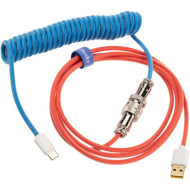 Кабель для ігрової клавіатури DUCKY Premicord Coiled Keyboard Cable Bon Voyage Blue USB-A to USB-C 1.5m (DKCC-BVCNC1)