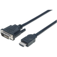 Кабель MANHATTAN HDMI - DVI 5м Black (372527)