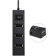 USB хаб с выключателями VOLTRONIC YT-HUB4-B Black