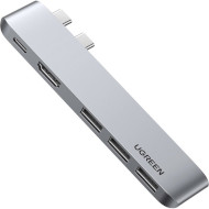 Док-станция для ноутбука UGREEN CM251 5-in-2 USB C Hub for MacBook Pro/Air Space Gray (60559)