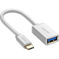 Адаптер OTG UGREEN US154 Type-C Male to USB 3.0 Female 0.1м White (30702)