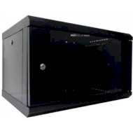 Настінна шафа 19" HYPERNET WMNC-6U-Flat-AC-Black (6U, 600x450мм, RAL9004)