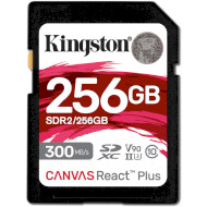 Карта пам'яті KINGSTON SDXC Canvas React Plus 256GB UHS-II U3 V90 Class 10 (SDR2/256GB)