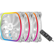 Комплект вентиляторов ENERMAX SquA RGB 120mm PWM White 3-Pack (UCSQARGB12P-W-BP3)
