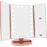 Дзеркало косметичне з підсвічуванням VOLTRONIC Magic Makeup Mirror Pink (M-ZTFM/P)
