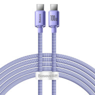 Кабель BASEUS Crystal Shine Fast Charging Data Cable Type-C to Type-C 100W 2м Purple (CAJY000705)
