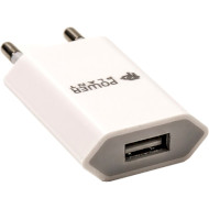 Зарядний пристрій POWERPLANT Slim 1xUSB-A, 1A White (DV00DV5061)