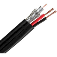 Коаксіальний кабель з живленням GREENVISION RG58+2C 100м Black (LP13205)