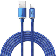Кабель BASEUS Crystal Shine Series Fast Charging Data Cable USB to Type-C 100W Blue 2м (CAJY000503)