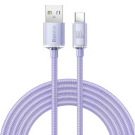 Кабель BASEUS Crystal Shine Series Fast Charging Data Cable USB to Type-C 100W Purple 2м (CAJY000505)