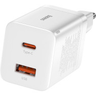 Зарядний пристрій BASEUS Super Si Pro Quick Charger C+U 30W White (CCSUPP-E02)