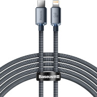 Кабель BASEUS Crystal Shine Series Fast Charging Data Cable Type-C to iP 20W 2м Black (CAJY000301)