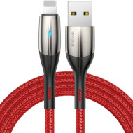 Кабель BASEUS Horizontal Data Cable USB for iP 2.4A 2м Red (CALSP-C09)