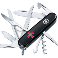 Швейцарский нож VICTORINOX Huntsman Black эмблема ВСУ (VX13713.3_W0010U)