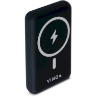 Повербанк с беспроводной зарядкой VINGA Wireless Magnetic QC+PD 10000mAh (VPBAMS10BK)