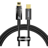 Кабель BASEUS Explorer Series Auto Power-Off Fast Charging Data Cable Type-C to IP 20W 1м Black (CATS000001)