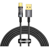 Кабель BASEUS Explorer Series Auto Power-Off Fast Charging Data Cable USB to Type-C 100W 2м Black (CATS000301)