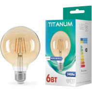 Лампочка LED TITANUM Filament G95 E27 6W 2200K 220V (TLFG9506272A)