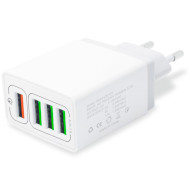 Зарядний пристрій XOKO QC-405 4xUSB-A QC3.0 White (QC-405-WH)