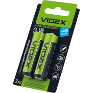 Батарейка VIDEX Alkaline AA 2шт/уп (25400)