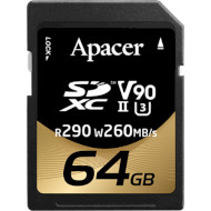 Карта пам'яті APACER SDXC 64GB UHS-II U3 V90 Class 10 (AP64GSDXC10V9-R)