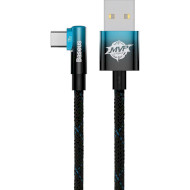 Кабель BASEUS MVP 2 Elbow-shaped Fast Charging Data Cable USB to Type-C 100W 1м Black/Blue (CAVP000421)