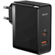 Зарядное устройство BASEUS GaN5 Pro Fast Charger C+U 100W Black w/Type-C to Type-C cable (CCGP090201)