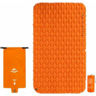 Надувний 2-місний килимок NATUREHIKE FC11 Multifunctional Double Camping Sleeping Pad Orange (NH19Z055-P-OR)
