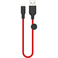 Кабель HOCO X21 Plus USB-A to Lightning 0.25м Black/Red