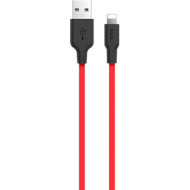 Кабель HOCO X21 USB-A to Lightning 1м Black/Red