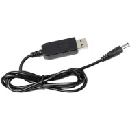 Кабель живлення USB to DC 5.5x2.1mm 9V 1м Black (S1015)