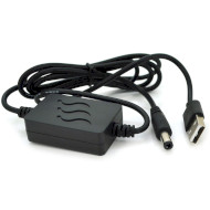Кабель питания USB to DC VOLTRONIC 5V - 12V 5.5x2.1mm 1м Black (29943)