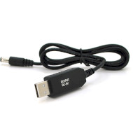 Кабель живлення USB to DC VOLTRONIC 5V - 9V 5.5x2.5mm 1м Black (KPFR/5-9)