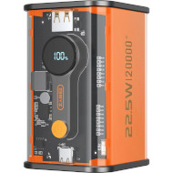 Повербанк BYZ W90 1xUSB-C, 1xUSB-A PD 20000mAh Orange