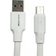 Кабель MIBRAND MI-98 PVC Tube Cable USB-A to Micro-USB 120W 1м White (MIDC/98MW)