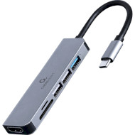 Порт-реплікатор CABLEXPERT 6-in-1 USB-C to HDMI/USB3.1/USB2.0/CR (A-CM-COMBO6-02)