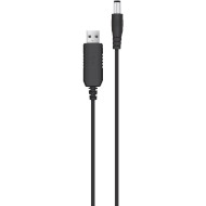 Кабель питания USB to DC ACCLAB 5.5x2.1mm 12V/1A 1м Black (1283126565120)