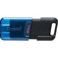 Флешка KINGSTON DataTraveler 80 64GB USB-C3.2 Black/Blue (DT80M/64GB)