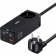 Зарядное устроство BASEUS GaN3 Pro Desktop PowerStrip AC+2U+2C 65W Black w/Type-C to Type-C cable (PSZM000901)
