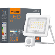 Прожектор LED на сонячній батареї з датчиком руху та освітленості VIDEX VLE-F2E-105W-S 10W 5000K