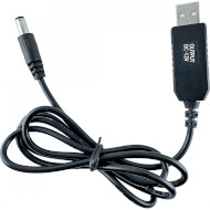Кабель живлення USB to DC DYNAMODE USB-DC 5.5x2.1 5V-12V 1м Black (DM-USB-DC-5.5X2.1-12V)