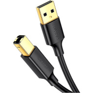 Кабель UGREEN US135 USB 2.0 AM to BM Print Cable 2м Black (20847)